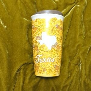 NWT Texas yellow rose travel mug
